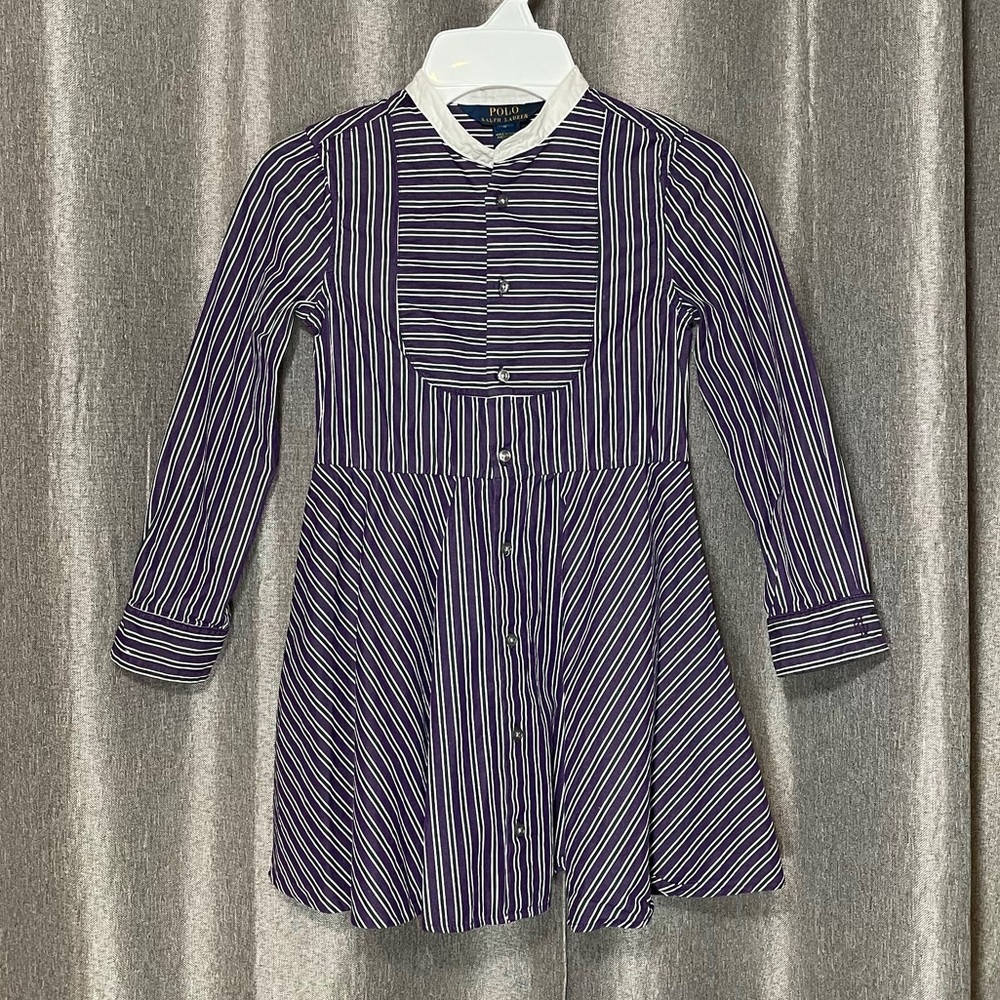 Polo Ralph Lauren Girls' Striped Cotton Poplin Dress